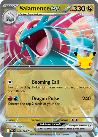 Salamence ex - 109/128 (30C) Double Rare