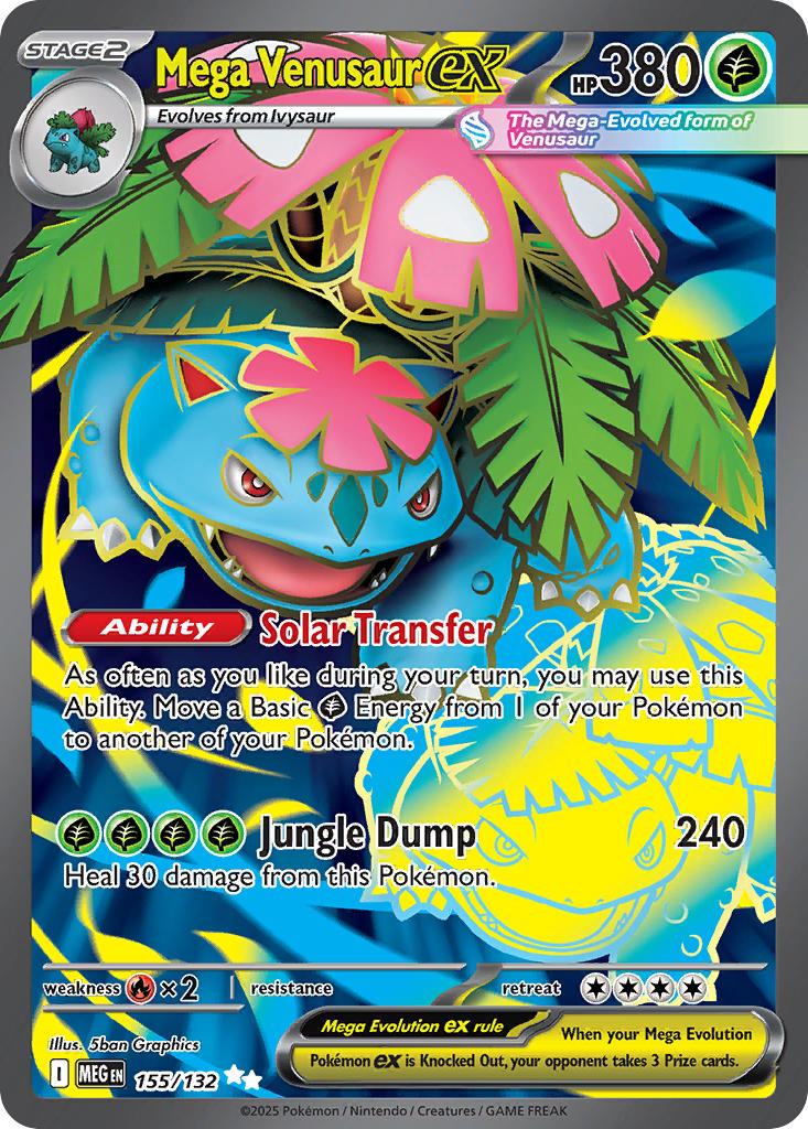 Mega Venusaur ex - 155/132 (MEG) Ultra Rare Mega Venusaur ex - 155/132 (MEG) Ultra Rare