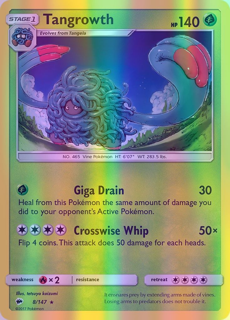 Tangrowth - 008/147 (SM:BUS) Rare - Near Mint Reverse Holofoil