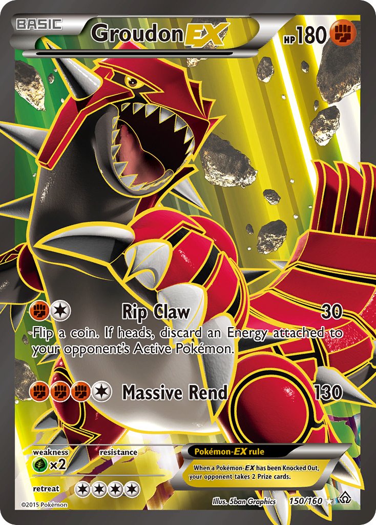 Groudon EX (Full Art) - 150/160 (PRC) Ultra Rare - Near Mint Holofoil