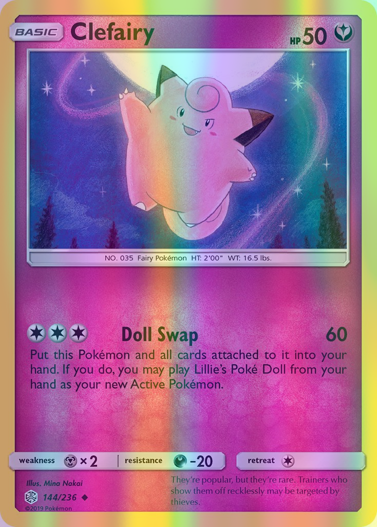 Clefairy - 144/236 (CEC) Uncommon - Near Mint Reverse Holofoil