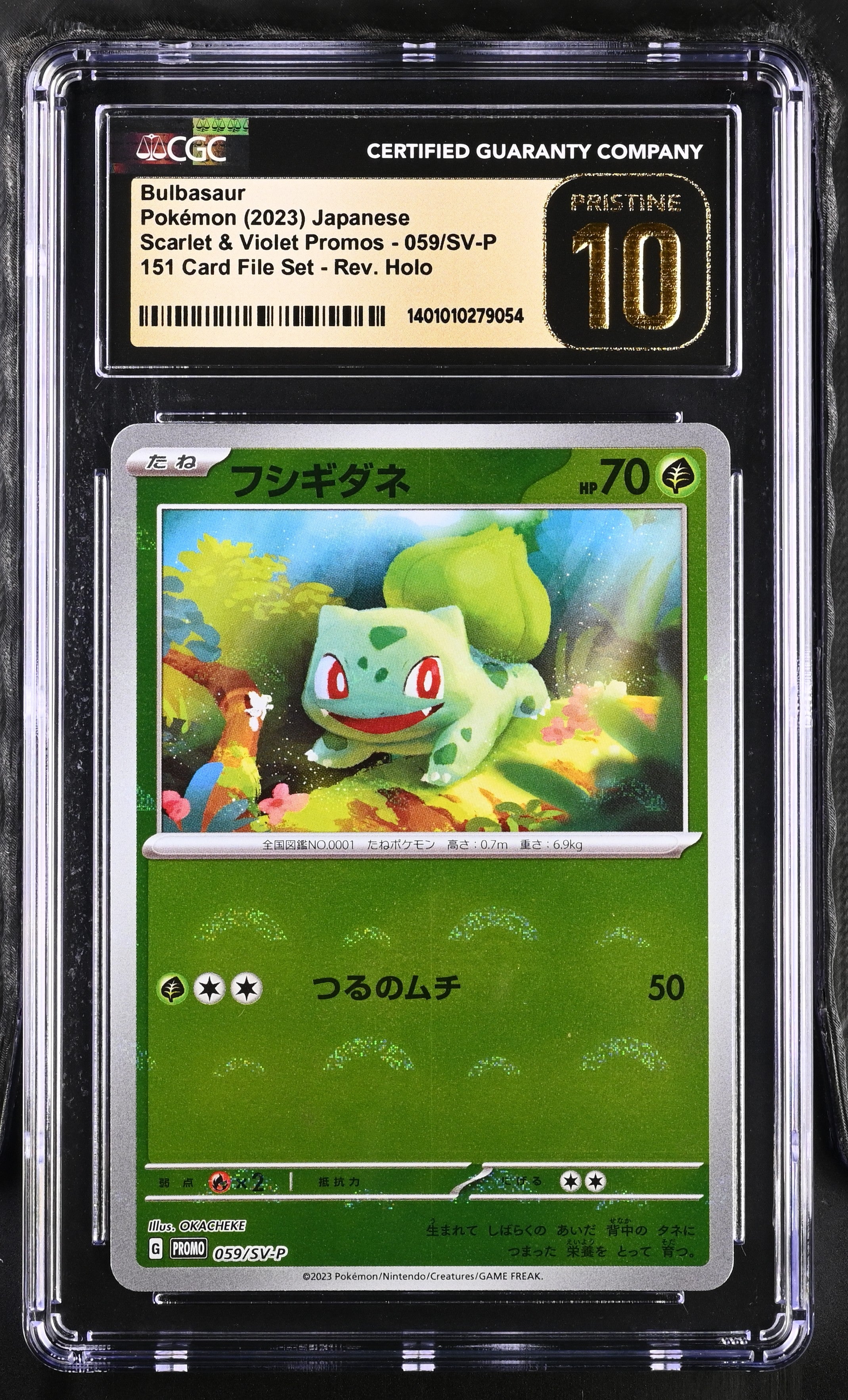 Bulbasaur - 059/SV-P (SV-P) Common - Near Mint Reverse Holofoil (CGC BL - Graded Pristine 10)