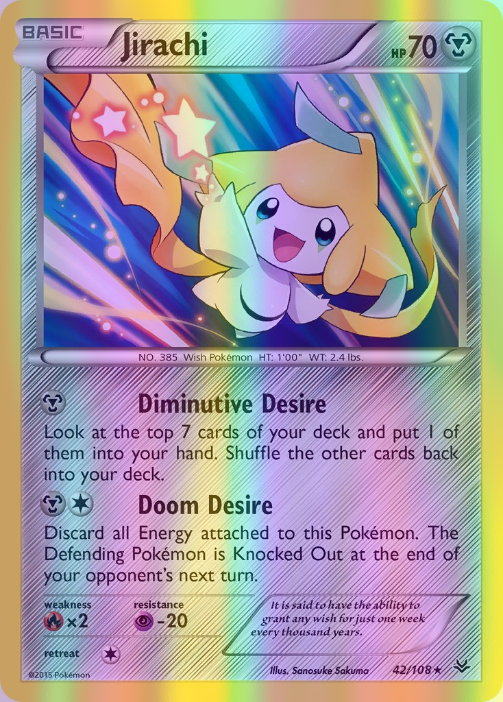 Jirachi - 042/108 (ROS) Holo Rare - Near Mint Reverse Holofoil