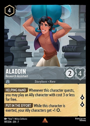 Aladdin - Research Assistant (Archazia's Island - 197/204) Rare