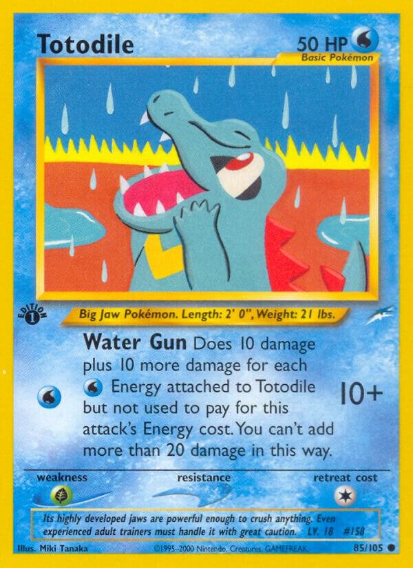 Totodile - 85/105 (N4) Near Mint - 1st Edition