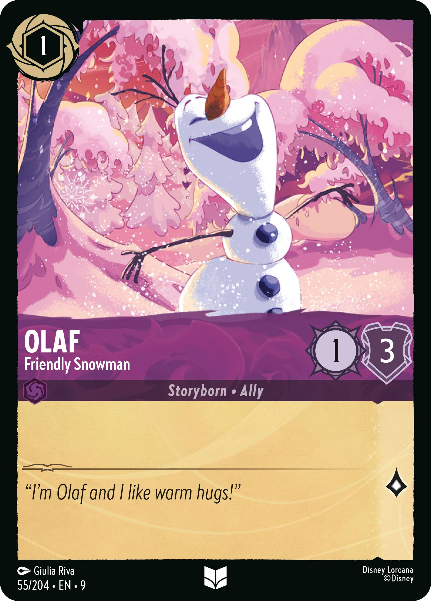 Olaf - Friendly Snowman (Fabled - 055/204) Uncommon