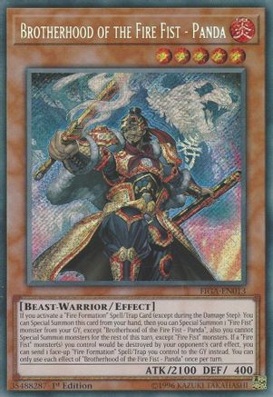 Brotherhood of the Fire Fist - Panda (FIGA-EN013) Secret Rare - 1st Edition Near Mint