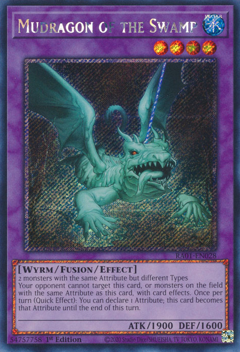 Mudragon of the Swamp (RA01-EN028) Platinum Secret Rare - Near Mint 1st Edition