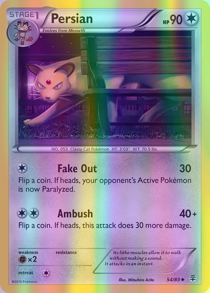 Persian - 054/083 (GEN) Uncommon - Near Mint Reverse Holofoil