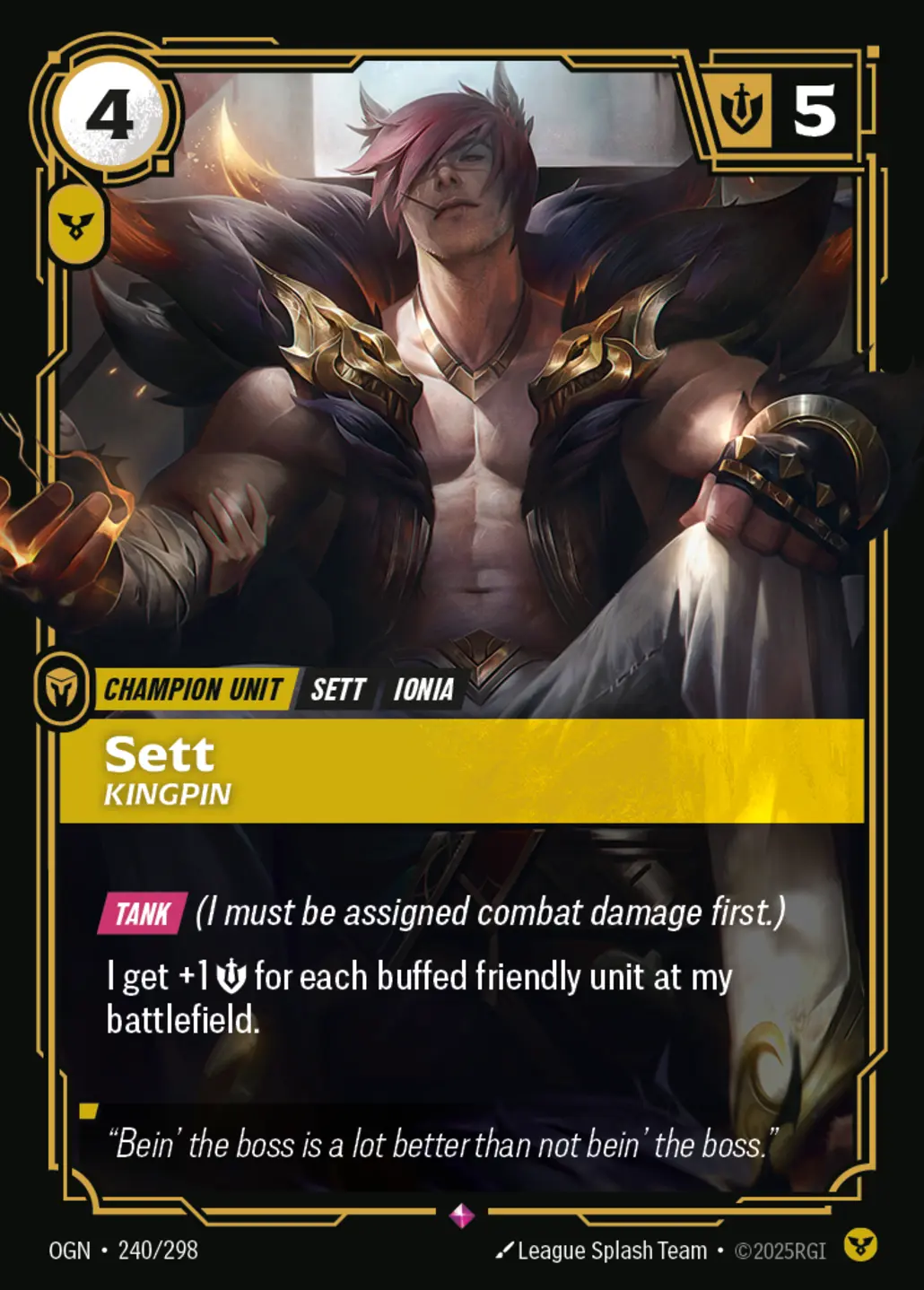 Sett - Kingpin - 240/298 (OGN) Rare