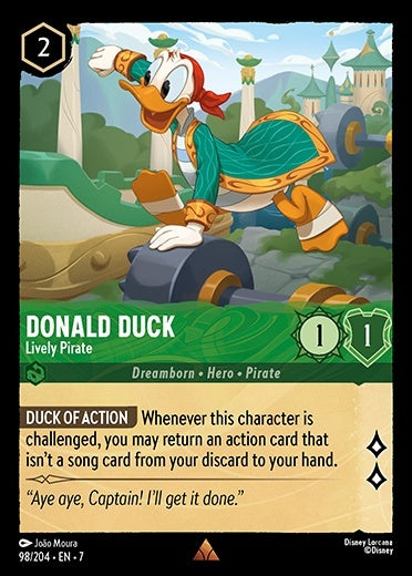 Donald Duck - Lively Pirate (Archazia's Island - 098/204) Rare