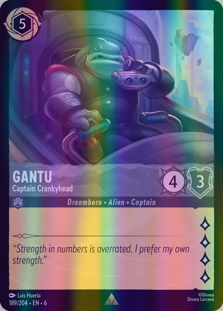 Gantu - Captain Crankyhead (Azurite Sea 189/204) Rare - Near Mint Cold Foil