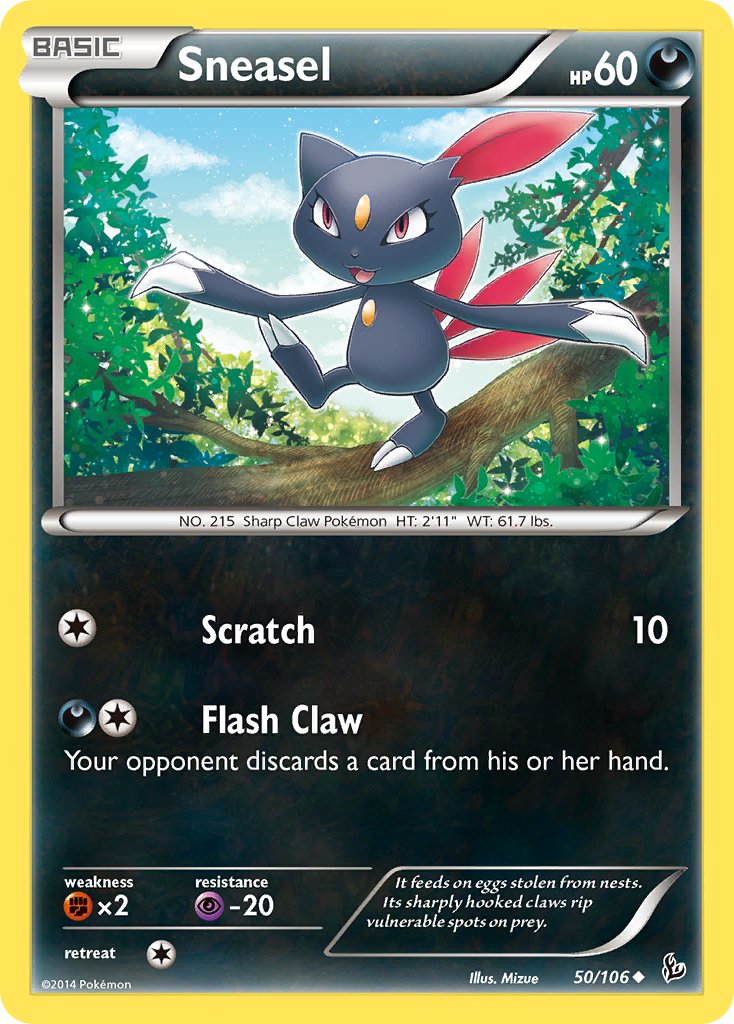 Sneasel - 050/106 (FLF) Uncommon - Near Mint