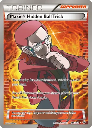 Maxie's Hidden Ball Trick (Full Art) - 158/160 (PRC) Ultra Rare - Moderate Play Holofoil