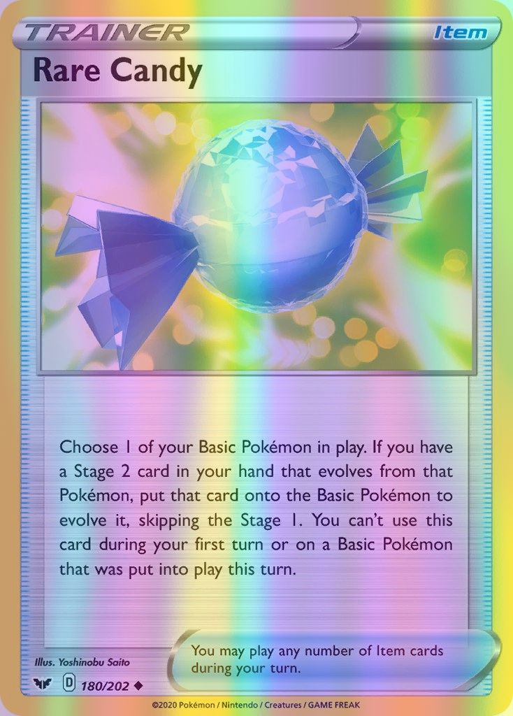 Rare Candy - 180/202 (SWSH01) Uncommon - Near Mint Reverse Holofoil