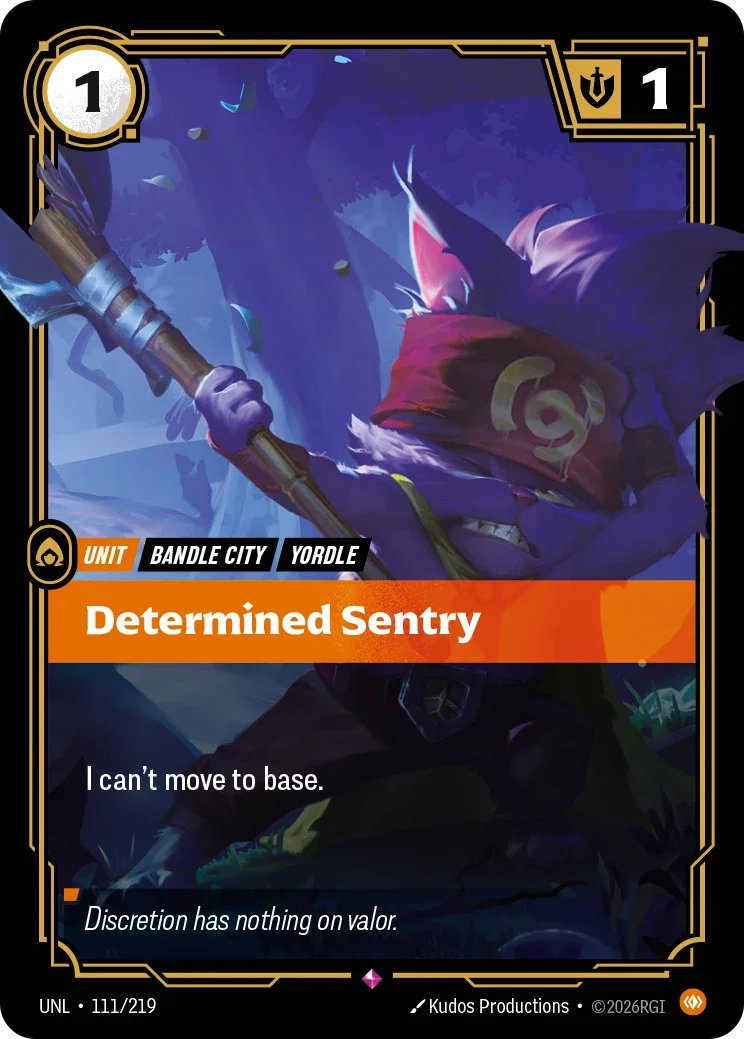 Determined Sentry - 111/219 (UNL) Rare
