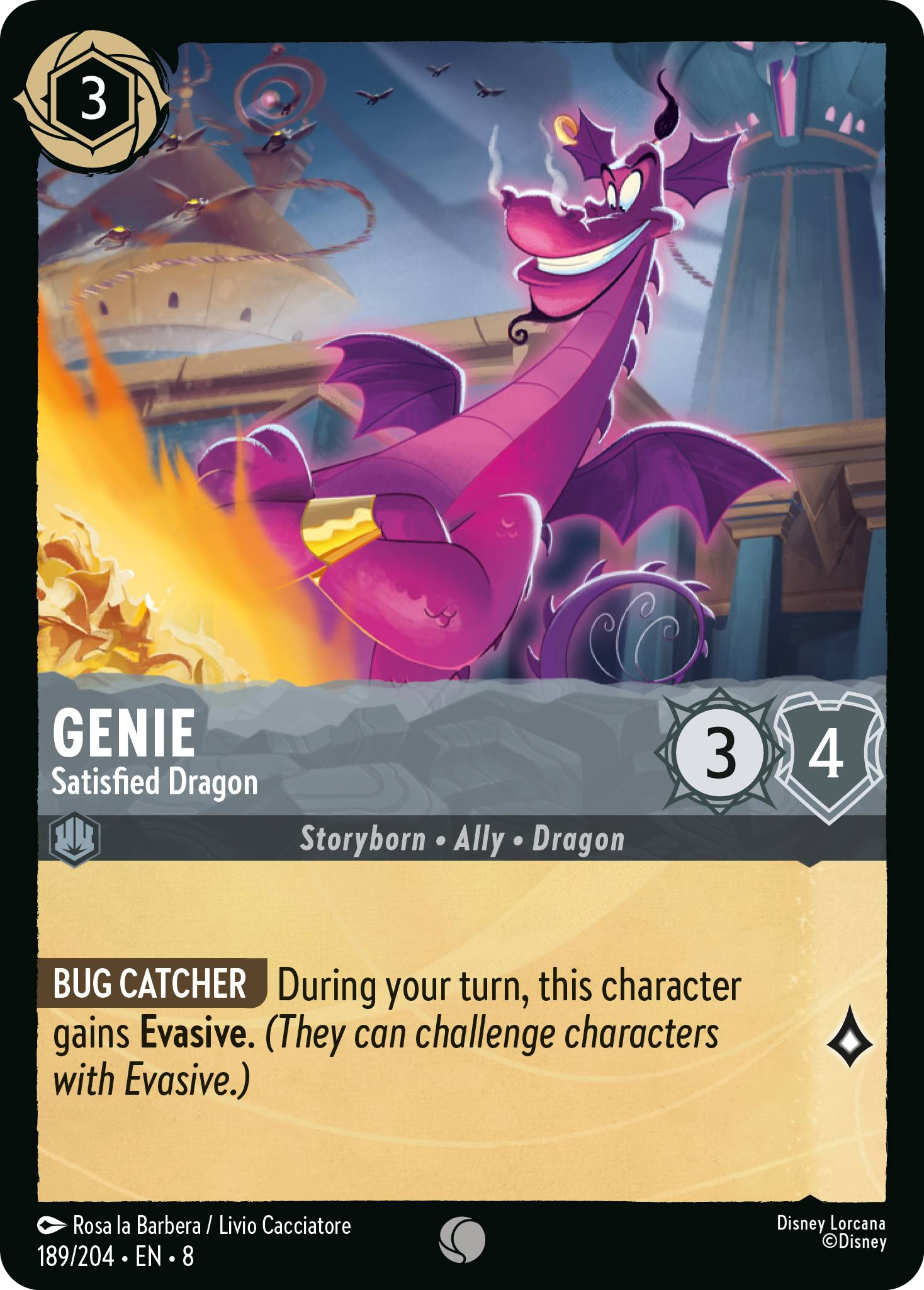 Genie - Satisfied Dragon (Reign of Jafar - 189/204 ) Uncommon
