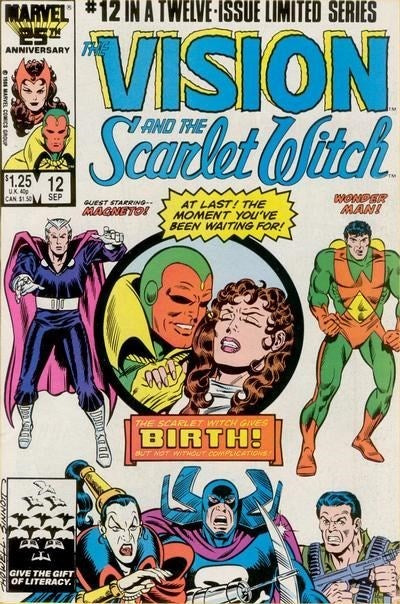 The Vision And The Scarlet Witch (1985 Series) #12 (8.0)1st Appearance of Thomas Shepherd (Speed)/Billy Kaplan (Wiccan)
