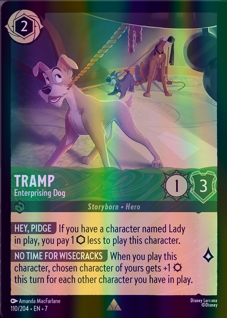 Tramp - Enterprising Dog (Archazia's Island - 110/204) Rare