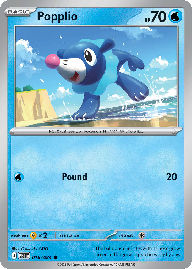 Popplio - 018/084 (PBL) Common