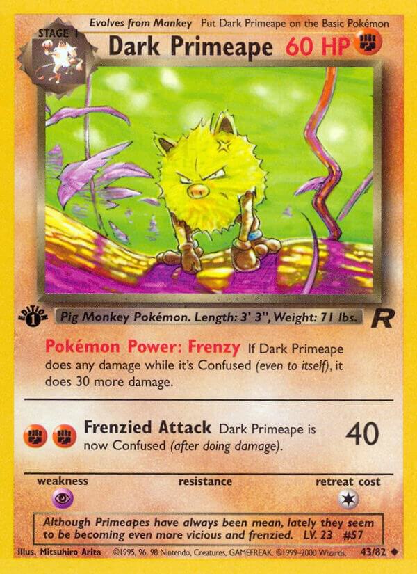 Dark Primeape 43/82 (TR) Uncommon - Damaged 1st Edition