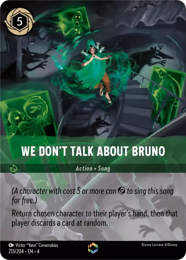 We Don't Talk About Bruno (Alternate Art) (Ursula's Return 213/204) Enchanted - Near Mint Holofoil
