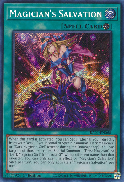Magician's Salvation (RA01-EN068) Secret Rare - Near Mint 1st Edition
