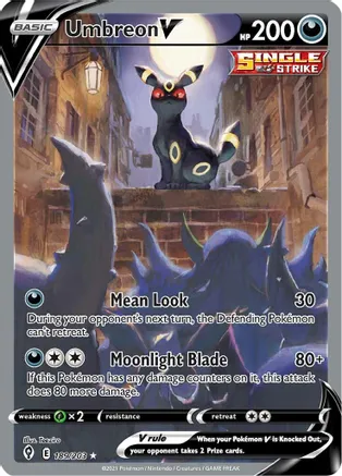 Umbreon V (Alternate Full Art) - 189/203 (SWSH07) Ultra Rare - Near Mint Holofoil