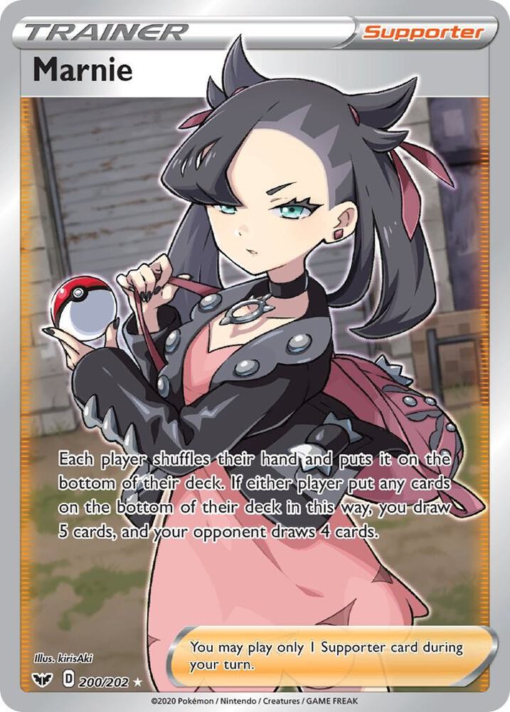 Marnie (Full Art) - 200/202 (SWSH01) Ultra Rare - Damaged Holofoil
