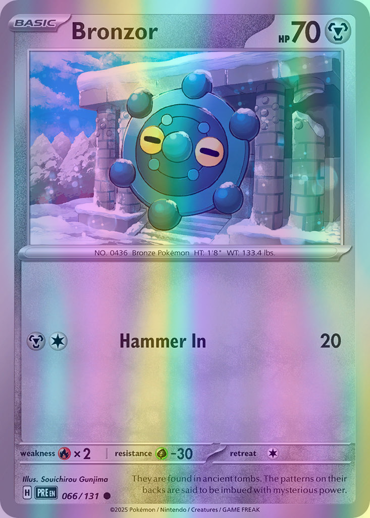 Bronzor - 066/131 (PRE) Common - Near Mint Reverse Holofoil