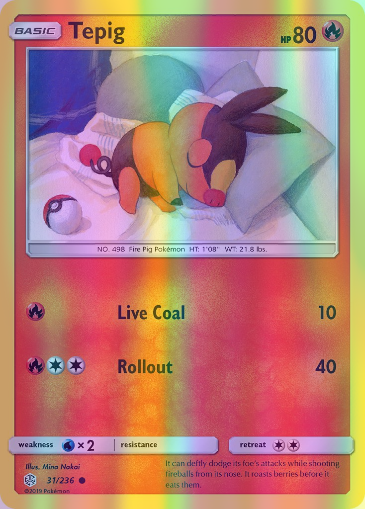 Tepig - 031/236 (CEC) Common - Near Mint Reverse Holofoil
