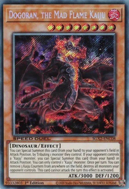 Dogoran, the Mad Flame Kaiju (SGX2-ENC08) Secret Rare - Speed Duel