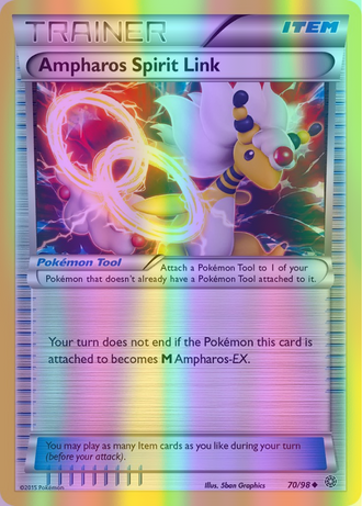 Ampharos Spirit Link - 070/098 (AOR) Uncommon - Near Mint Reverse Holofoil