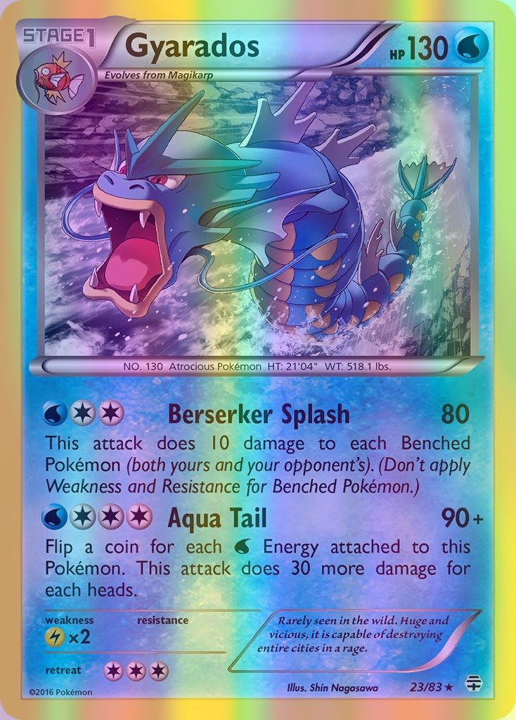 Gyarados - 023/083 (GEN) Rare - Near Mint Reverse Holofoil