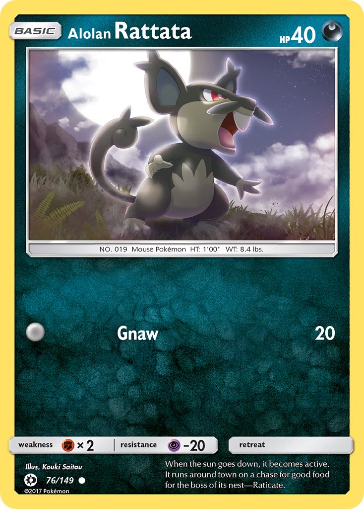 Alolan Rattata - 076/149 (SM01) Common - Near Mint