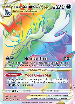 Hisuian Samurott VSTAR - 197/189 (SWSH10) Secret Rare - Near Mint Holofoil