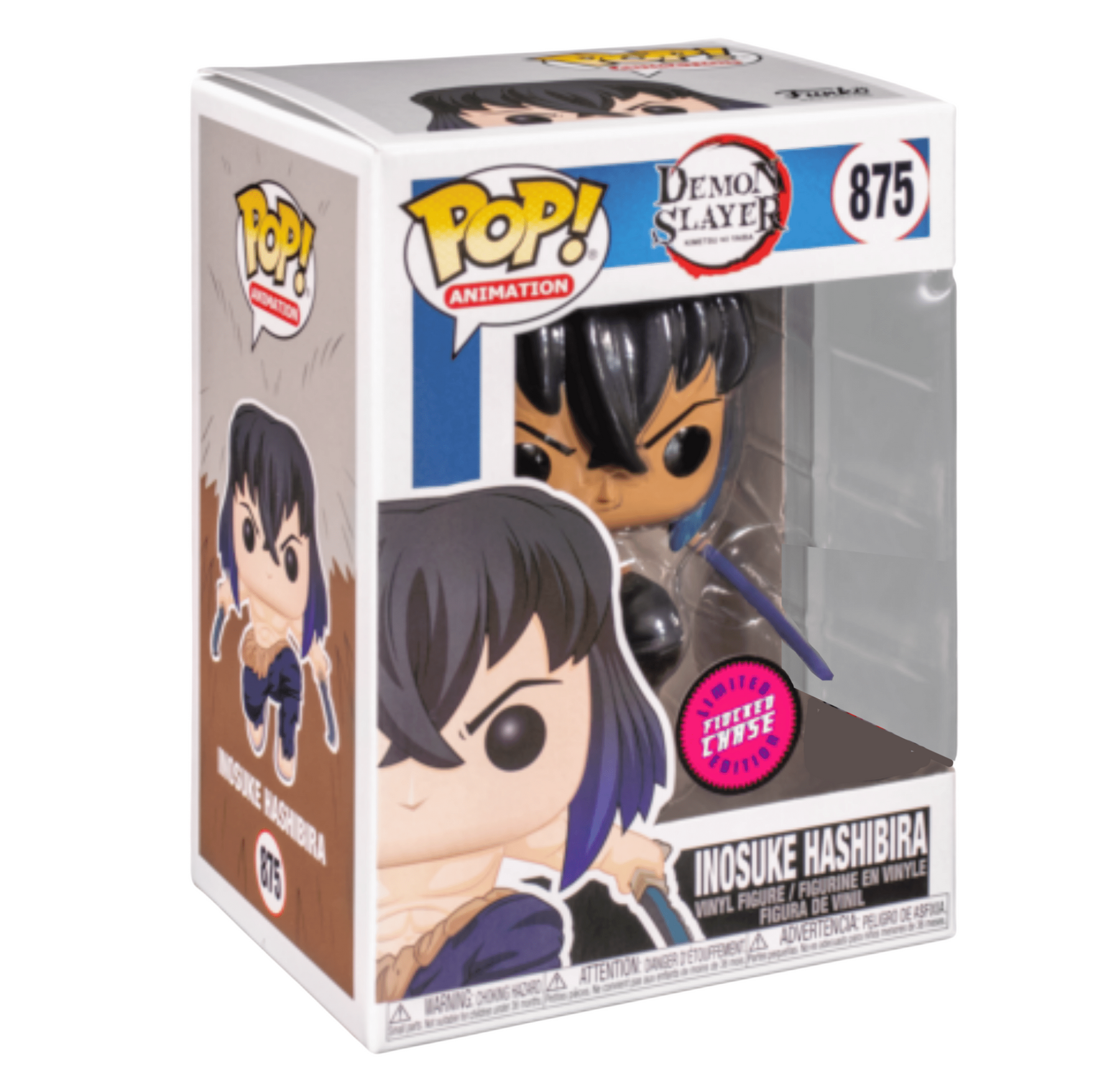 POP Figure: Demon Slayer #0875 - Inosuke Hashibira (Flocked Chase Limited Edition) (CC Exclusive)