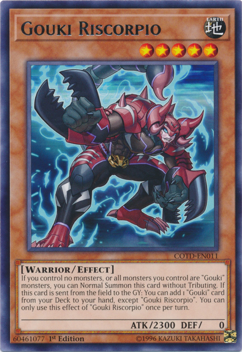 Gouki Riscorpio (COTD-EN011) Near Mint 1st Edition - Rare