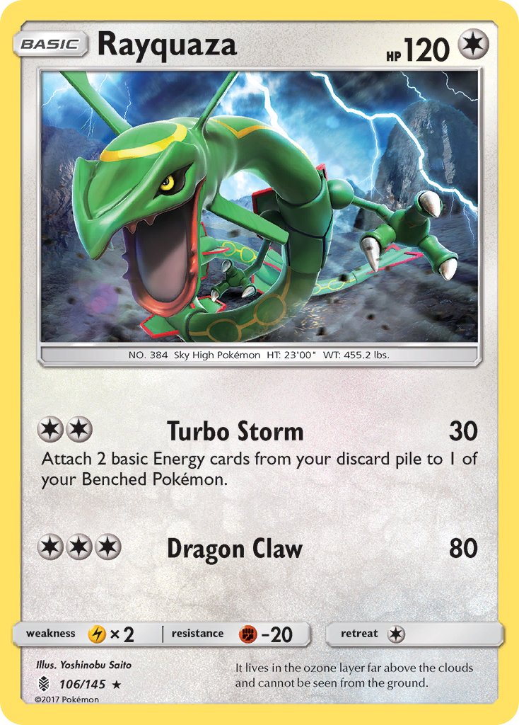 Rayquaza - 106/145 (SM:GRI) Rare - Near Mint