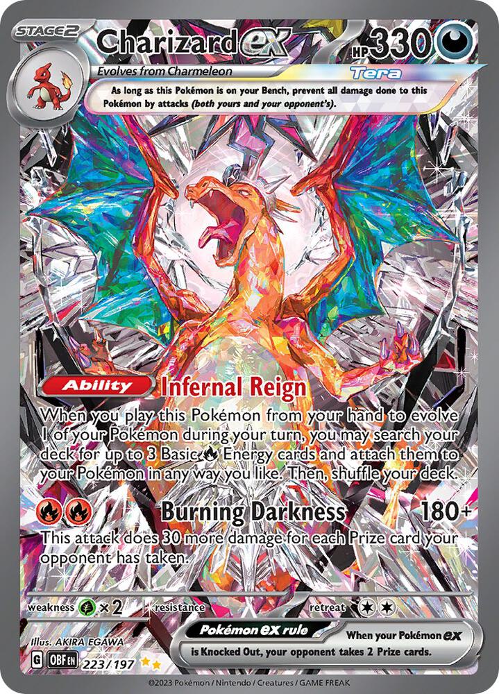 Charizard ex - 223/197 (OBF) Special Illustration Rare - Moderate Play Holofoil