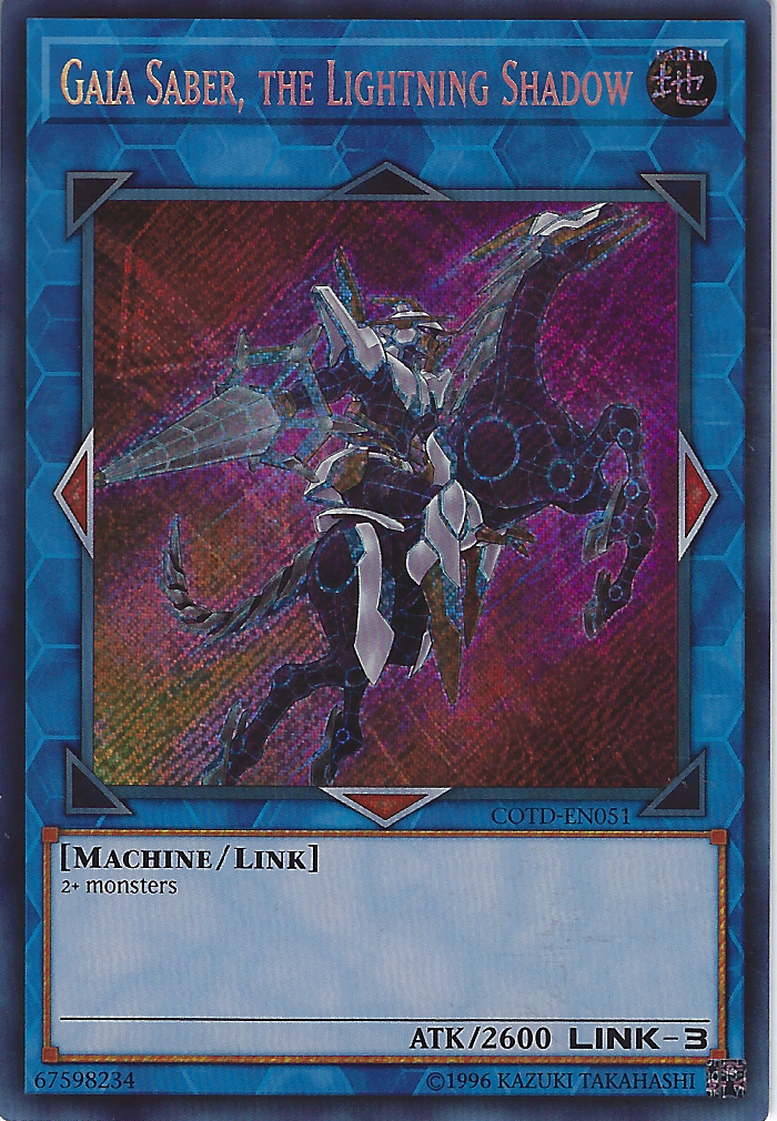 Gaia Saber, the Lightning Shadow (COTD-EN051) Near Mint Unlimited - Secret Rare