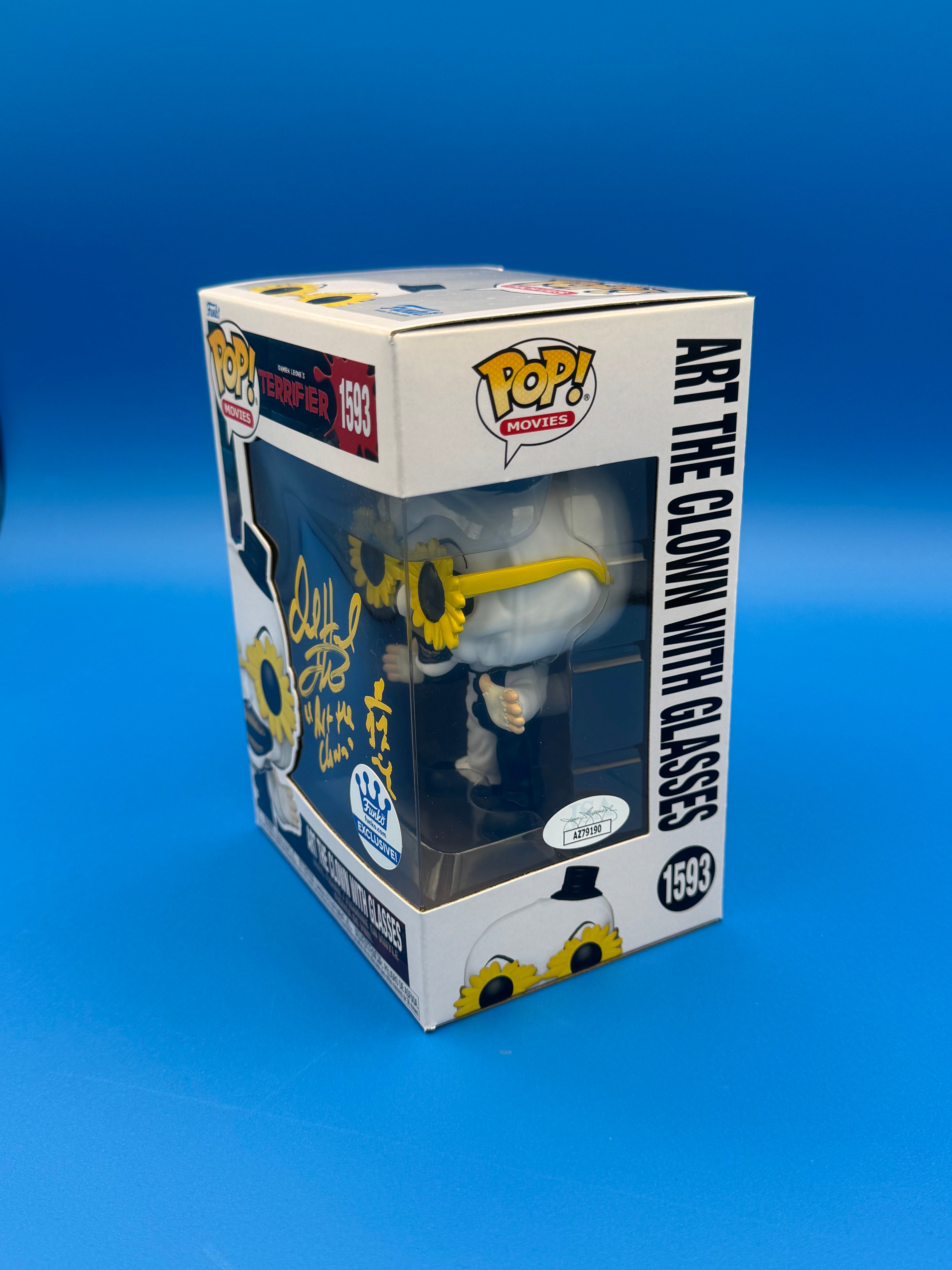 POP Figure: Horror Terrifiers #1593 - Art the Clown with Glasses (JSA Signature AZ79190) (Signed by David Howard Thornton)