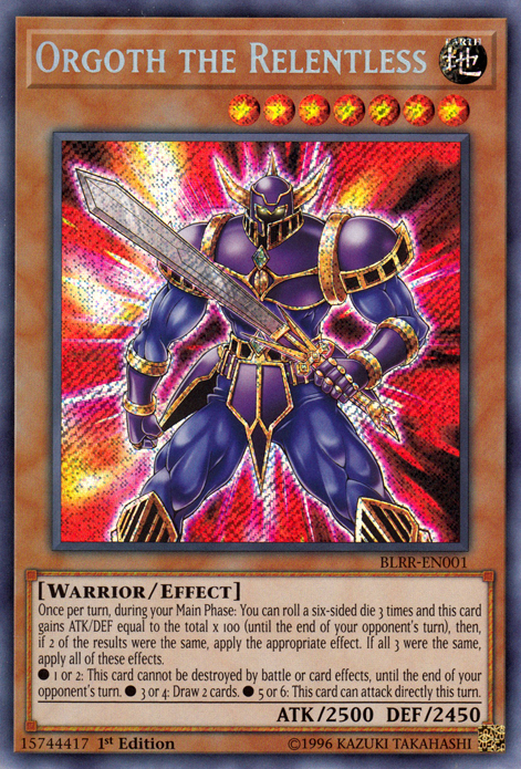 Orgoth the Relentless (BLRR-EN001) Secret Rare 1st Edition