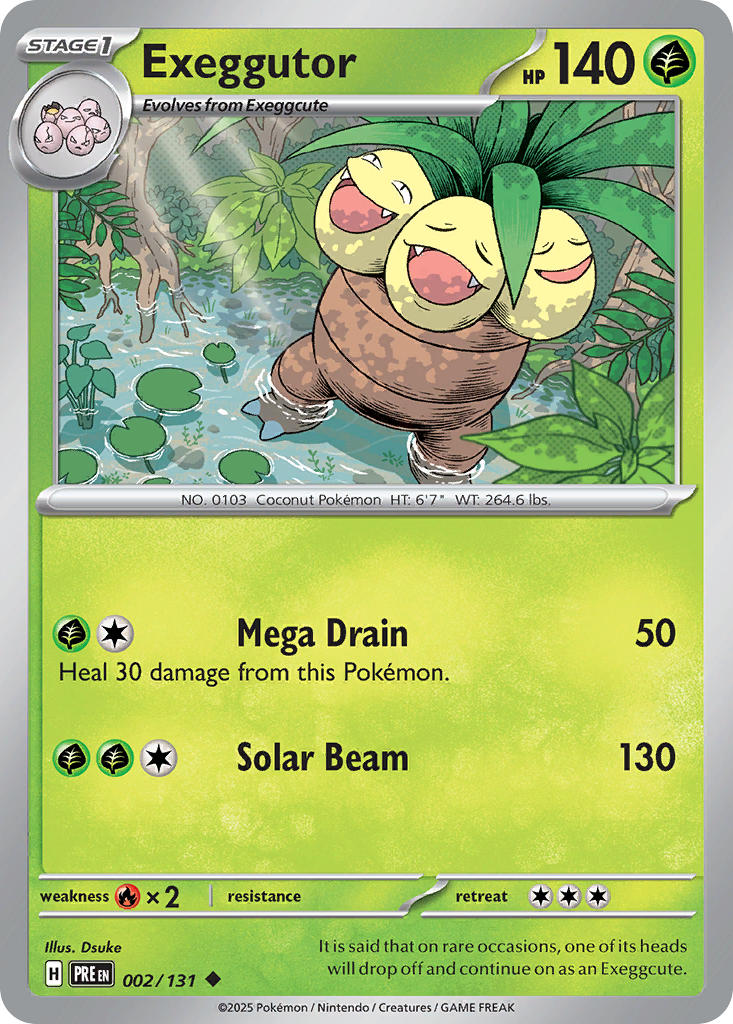 Exeggutor - 002/131 (PRE) Uncommon - Near Mint