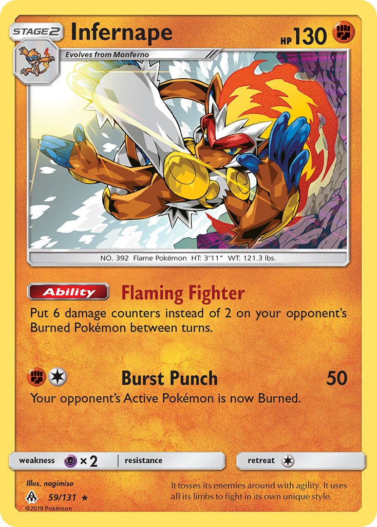 Infernape - 059/131 (FLI) Holo Rare - Near Mint Holofoil