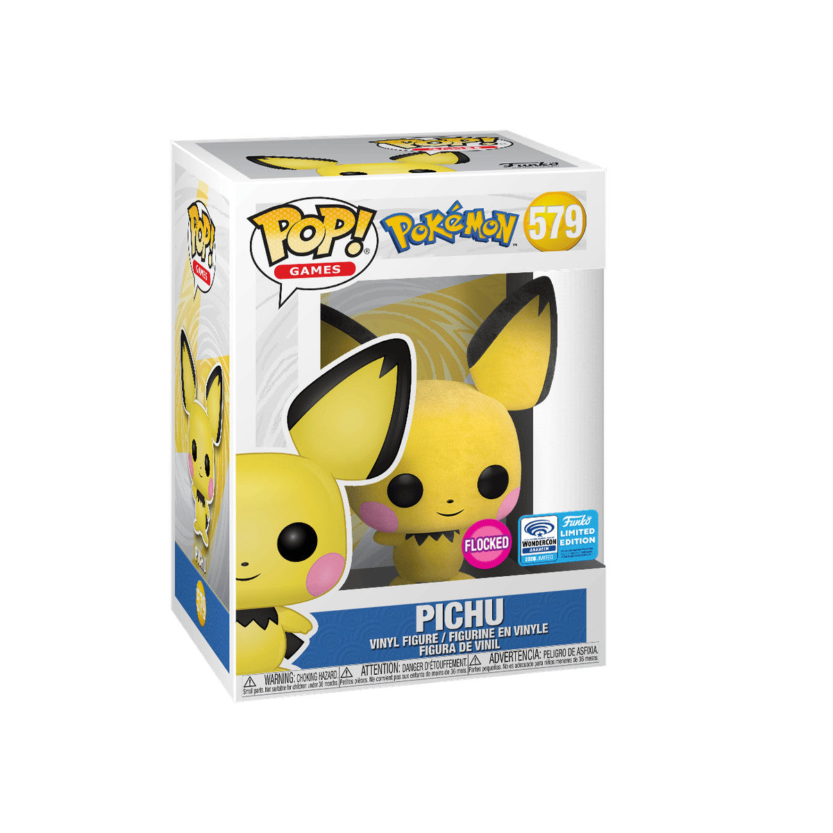 POP Figure: Pokemon #0579 - Pichu (Flocked) (Funko WonderCon Exclusive)