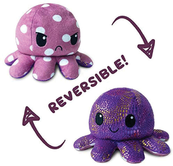 Reversible Mini Plush: Octopus - Polka Dot & Shimmer