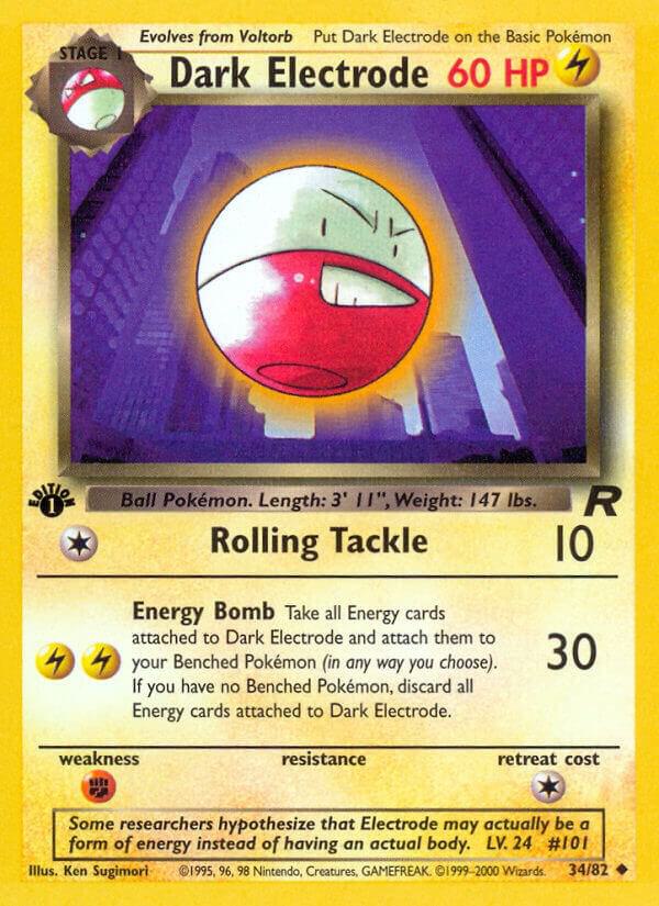 Dark Electrode - 34/82 (TR) Uncommon - Damaged 1st Edition