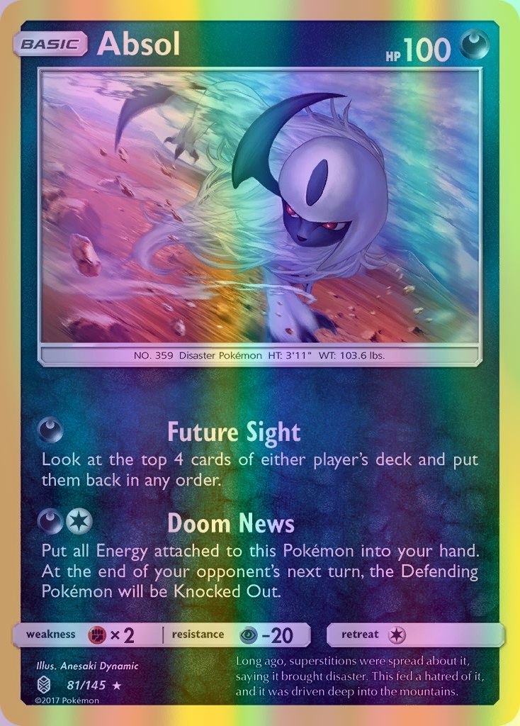 Absol - 081/145 (SM:GRI) Holo Rare - Near Mint Reverse Holofoil