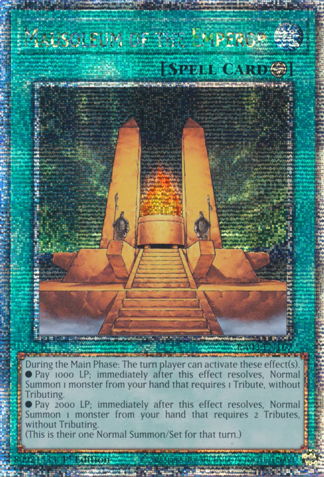 Mausoleum of the Emperor (RA03-EN167) Quarter Century Secret Rare - Near Mint 1st Edition